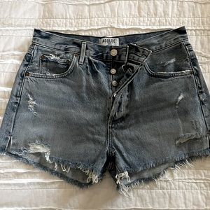 AGOLDE Jaden High rise denim shorts size 30